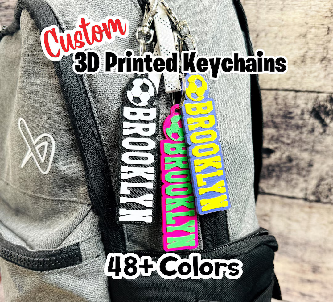 Custom 3D Printed Keychain - Soccer Keychain - Soccer Team Gifts - Team Keychain - Sports Gifts -... | Etsy (US)