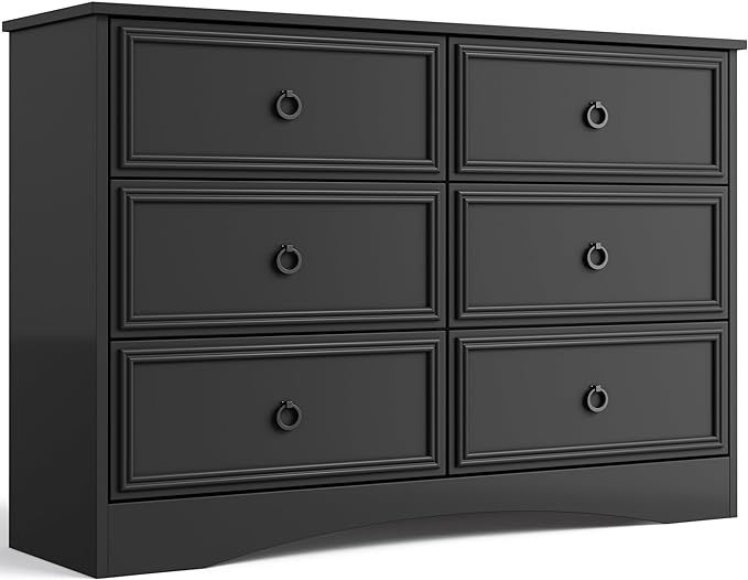 Modern 6 Drawer Dresser, Dressers for Bedroom, Chest of Drawers Closet Organizers and Storage Clo... | Amazon (US)