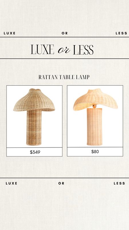 Luxe or Less - Rattan Table Lamp!

Gorgeous on either budget!

Rattan table lamp, deals, affordable home finds, Marshall’s home finds, table lamp, budget friendly home finds, rattan details, rattan home decor



#LTKfindsunder100 #LTKhome