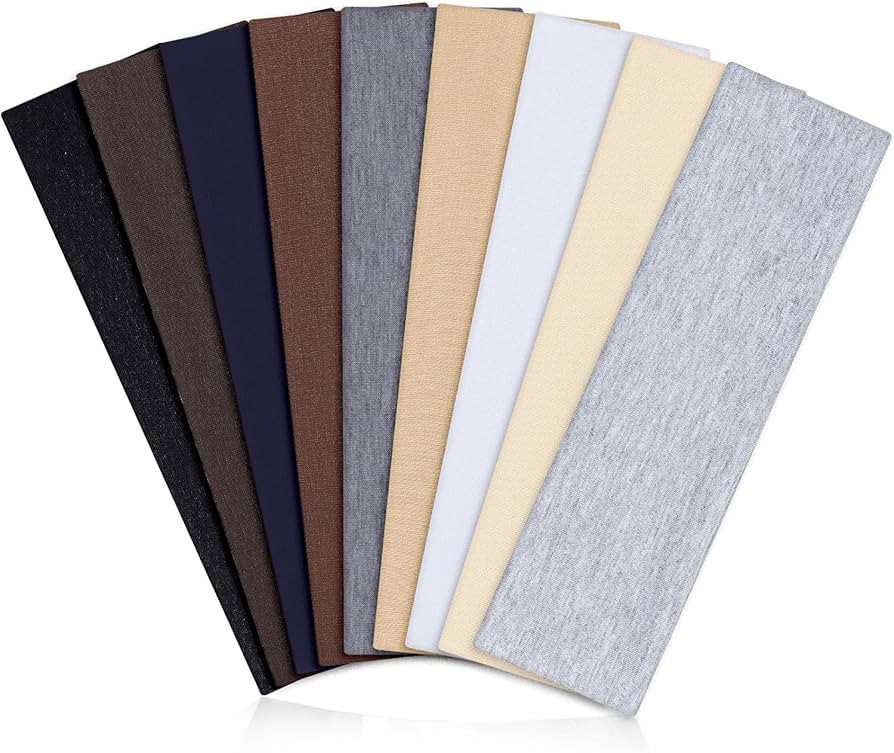 Headbands for Women Non Slip - 9 Pcs Fabric Elastic Hair Bands for Women's Hair, Soft Cotton Clot... | Amazon (US)