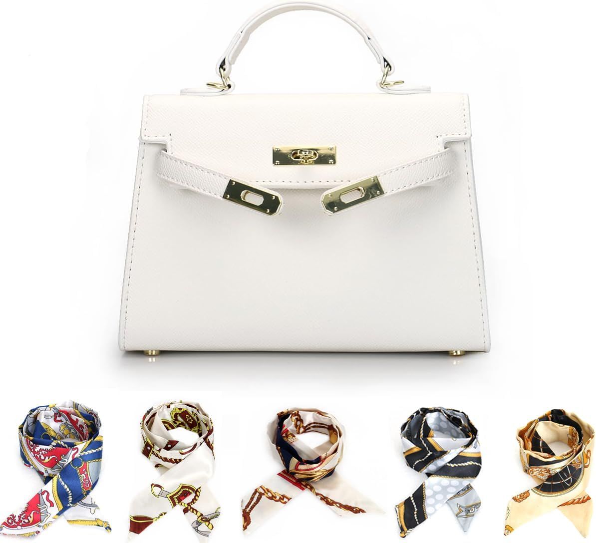 Women's Top Handle Handbags 9 * 2.5 * 5.5in Crossbody Satchel Bags Trendy Shoulder Bag Mini Croco... | Amazon (US)