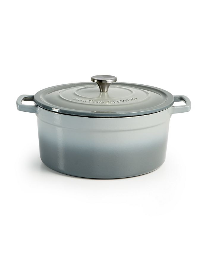 Martha Stewart Collection Enameled Cast Iron Round 6-Qt. Dutch Oven, Created for Macy's & Reviews... | Macys (US)