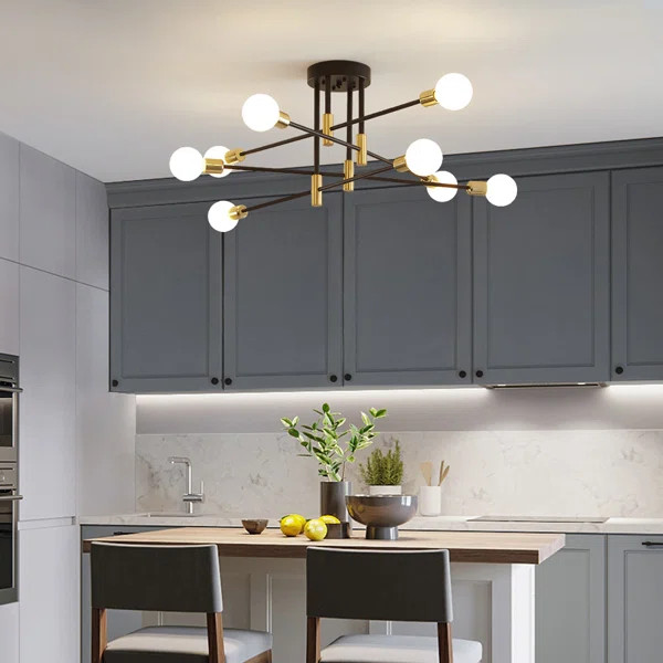 Aethan 8 - Light Dimmable Sputnik Sphere Chandelier | Wayfair North America