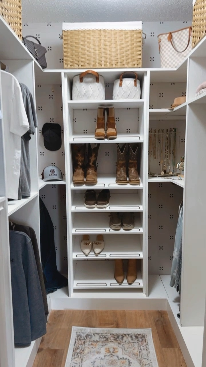 Budget friendly built-in closet! Use code: ITTYBITTY for a special discount at Boutique Rugs #closet #organized 

#LTKhome #LTKstyletip #LTKFind