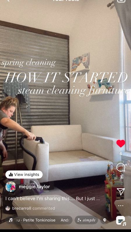 Spring cleaning by steam cleaning.  This is a must have… especially with dogs (and kids) 😅

#LTKVideo #LTKhome #LTKsalealert