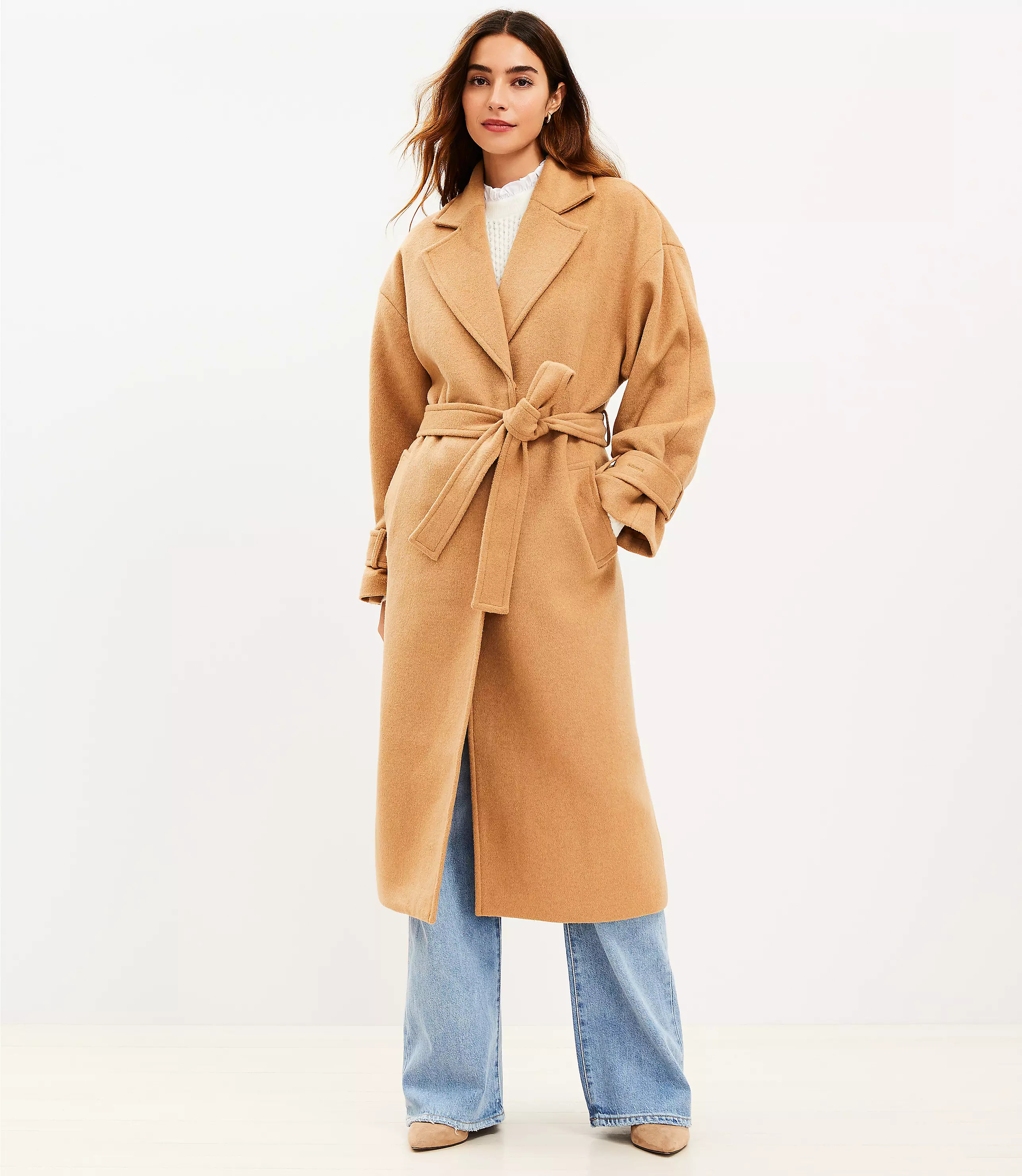 Modern Tie Waist Trench Coat | LOFT