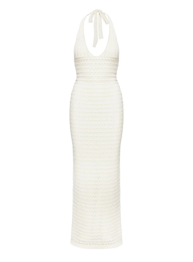 Lolanie Halter Maxi Dress White | Princess Polly US