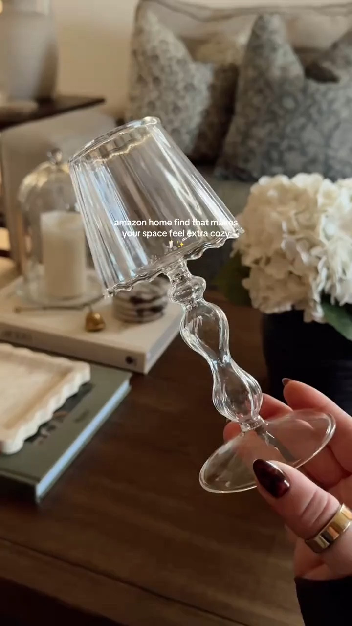 stunning glass candle holders from amazon! 

chic home decor, home finds, amazon home decor, affordable home finds, coffee table decor 