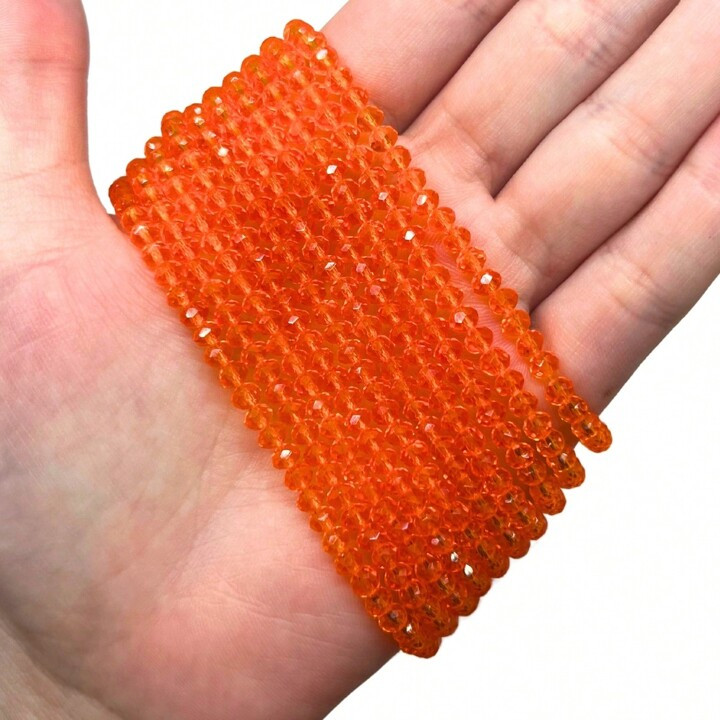 Fios De Cristal Kit Com 10 Fios Da Mesma Cor 4mm Aprox 110 Contas Por Fio | SHEIN