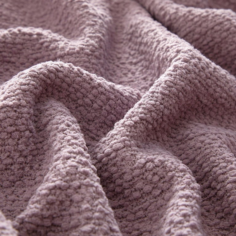 Mainstays Reversible Cozy Boucle Chenille Plush Throw, Purple 50" x 70" | Walmart (US)