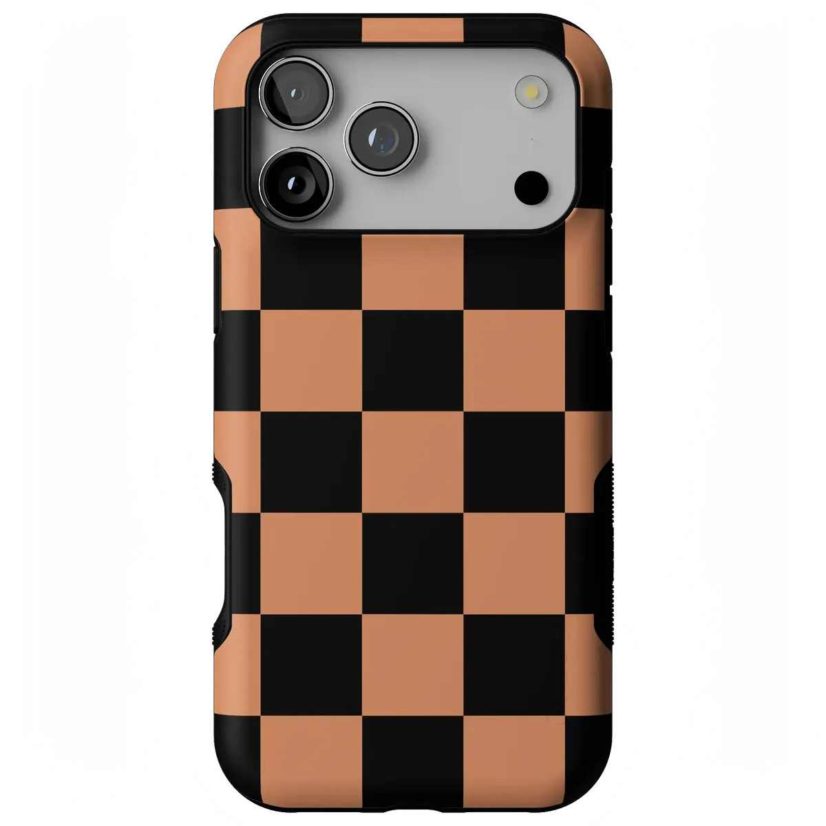 Fit Check | Black & Brown Checkerboard Case | CASELY