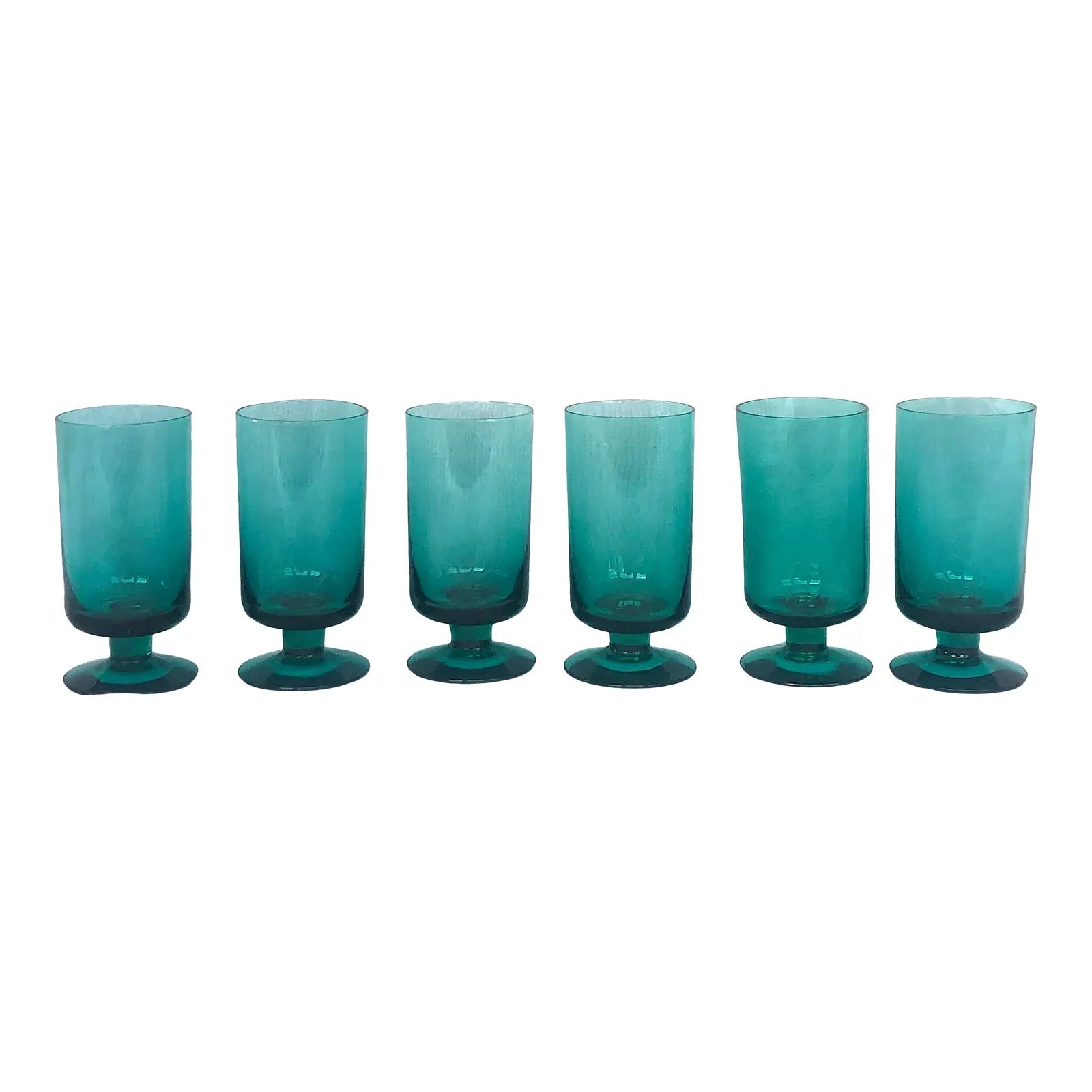 1950s Hand-Blown Swedish Juice Glasses- Set of 6 | Chairish