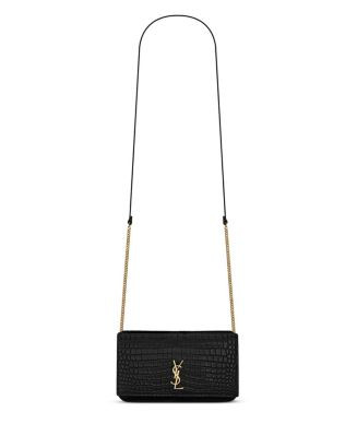 Cassandre Phone Holder in Shiny Crocodile-Embossed Leather | Bloomingdale's (AU)