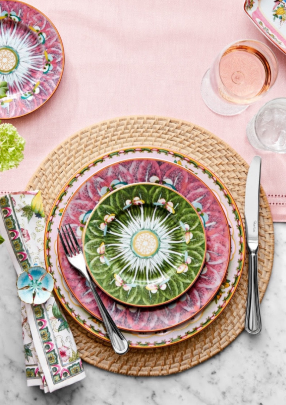 Williams Sonoma Famille Rose Dinner Plates. Fanciful, festive and inspired by Chinese porcelain, our hand-finished dinner plates come in an eye-catching color palette and are embellished with a floral motif around the perimeter. The gold-rimmed porcelain pieces layer beautifully with the rest of the statement-making collection for both everyday dining and special occasions.

#LTKparties #LTKMostLoved #LTKSeasonal