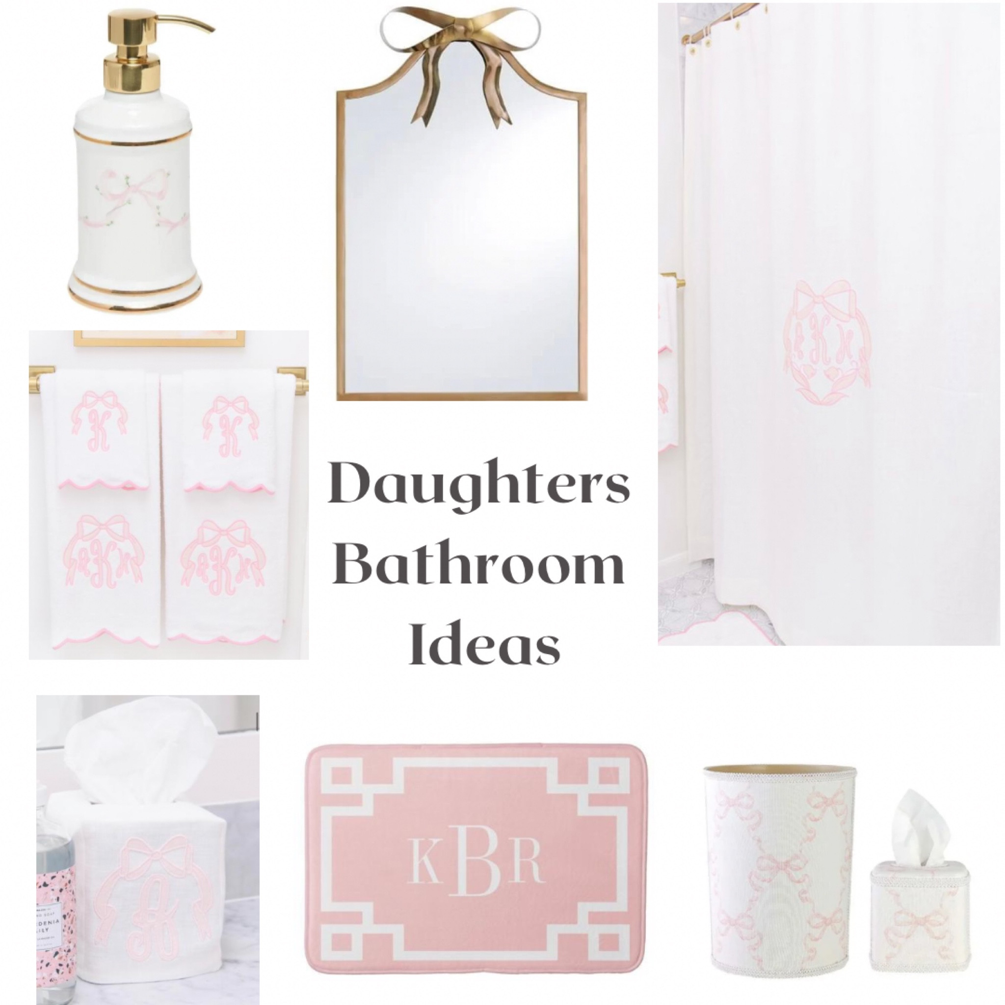Bathroom Theme & Decor for Daughter. Baby/Toddler Girl Bathroom ideas, Personalized Bathroom Decor, Belle Meade Bow, Pink & White, Home Decor, Home Ideas, Bathroom Makeover Guide 

#LTKkids #LTKhome #LTKbaby