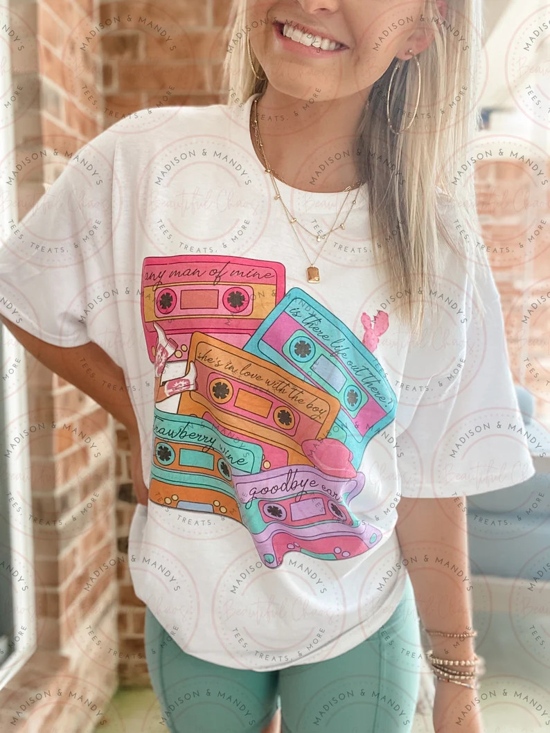 90s Country Music Mixtapes Tee - Graphic Tee - Retro Vintage Tee - Cassette Tape - Classic Countr... | Etsy (US)