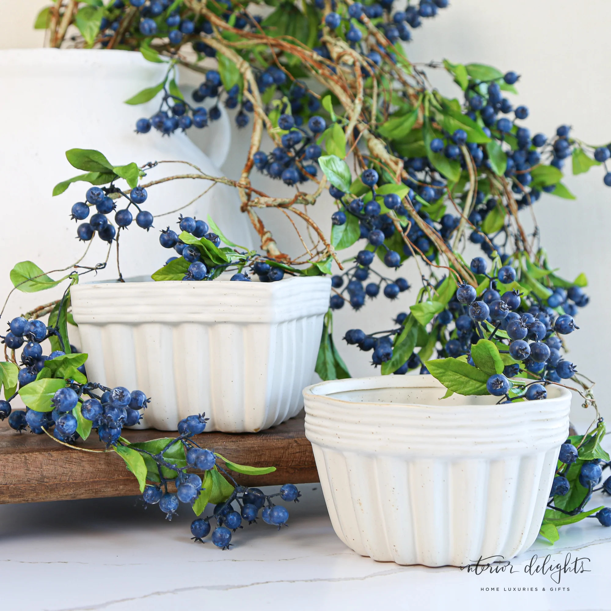 Pleated Stoneware Bowl Set | Interior Delights