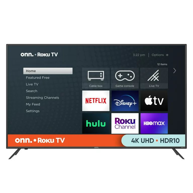 onn. 58” Class 4K UHD (2160P) LED Roku Smart TV HDR (100069454) | Walmart (US)