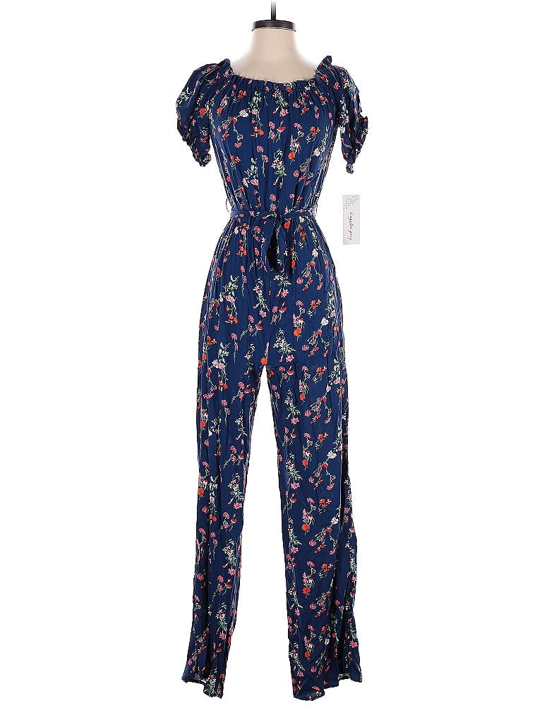 Kingston Grey 100% Rayon Floral Motif Paisley Baroque Print Batik Blue Jumpsuit Size S - 21% off | ThredUp