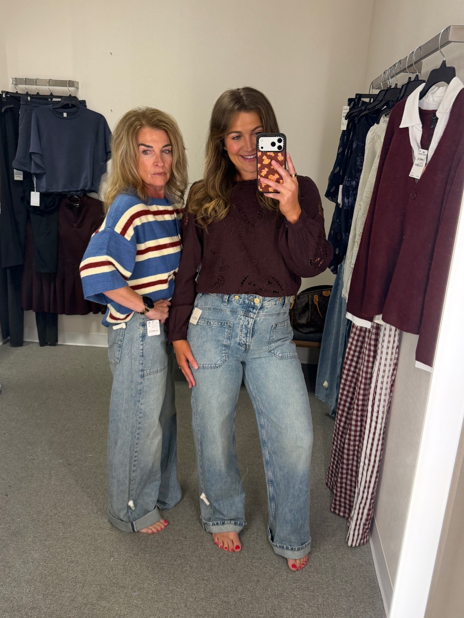 Both jeans came home with us!! SOOO flattering and cute! 💛 Size down!

#LTKOver40 #LTKootd