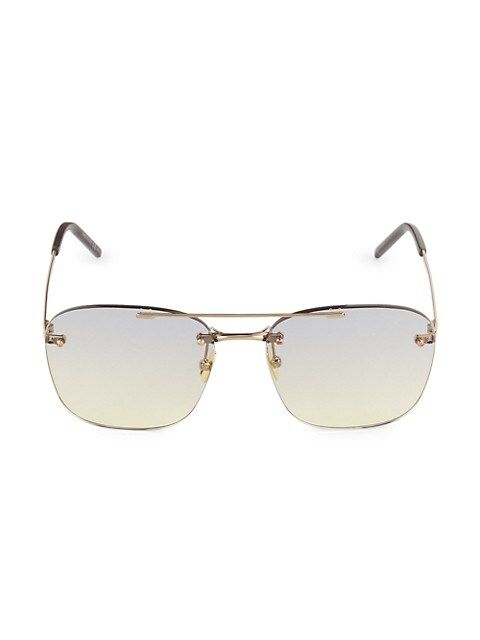 Rimless 58MM Pilot Sunglasses | Saks Fifth Avenue
