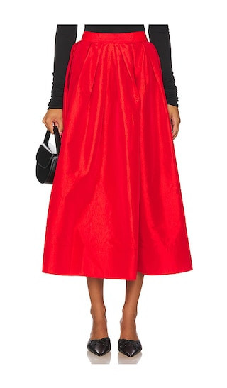Free People Emilia Full Skirt in Red. - size S | Revolve Clothing (Global)