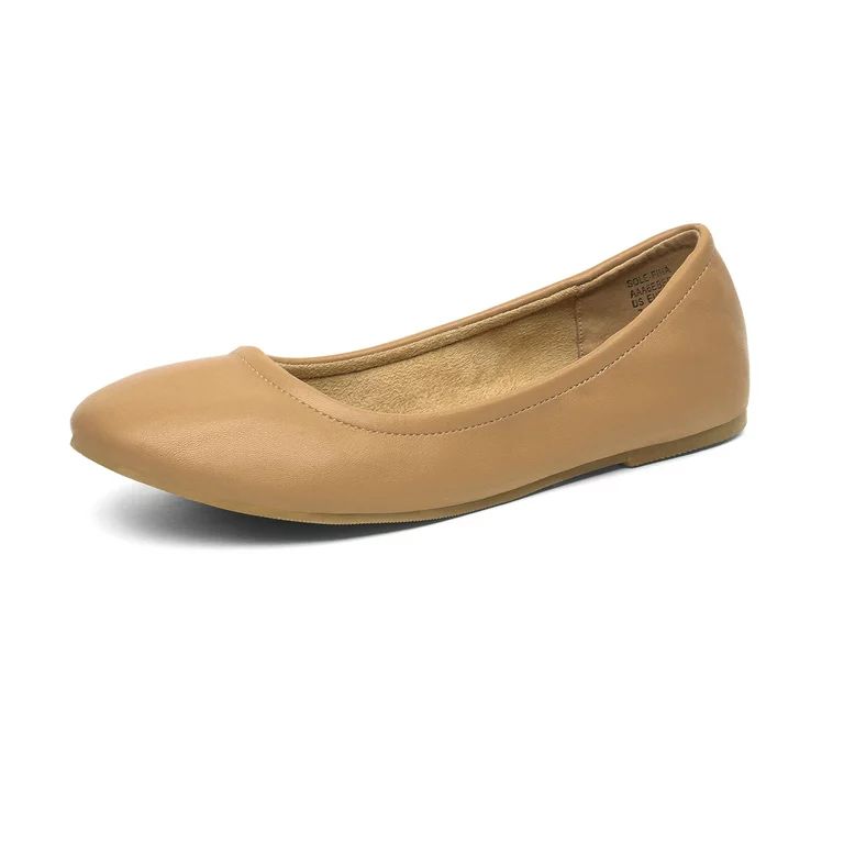 Dream Pairs Women's Sole-fina Solid Plain Walking Classic Ballet Flats Shoes | Walmart (US)