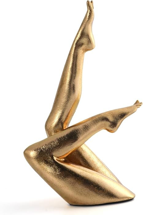 Golden Legs Sculpture Elegant Resin Home Decor Legs Statues Versatile Indoor/Outdoor Ornament, Be... | Amazon (US)