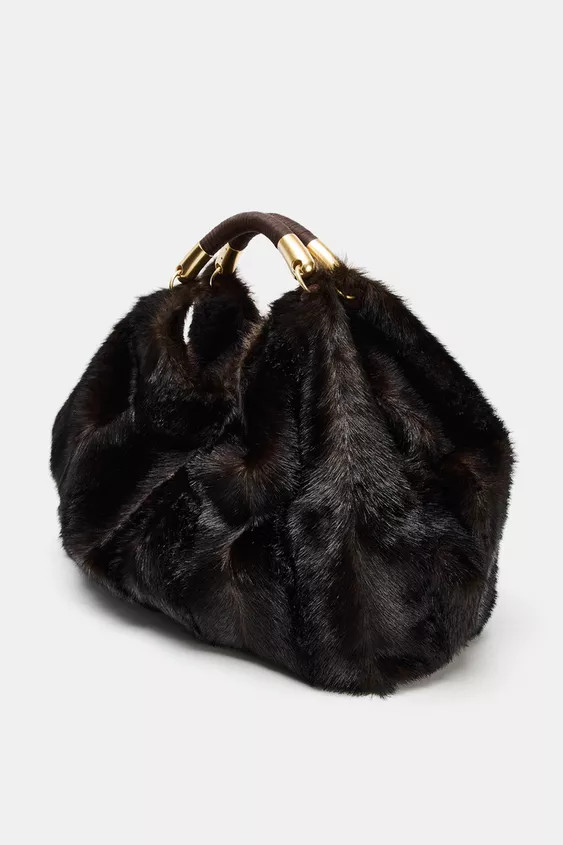 FAUX FUR MAXI BAG | Zara US
