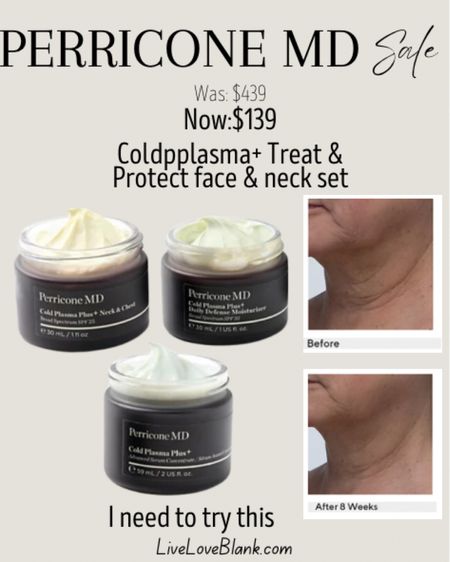 Perricone MD skincare sale
Cold plasma treat & protect fave & neck set…i need to try this!
#ltkbeauty



#LTKstyletip #LTKsalealert #LTKover40