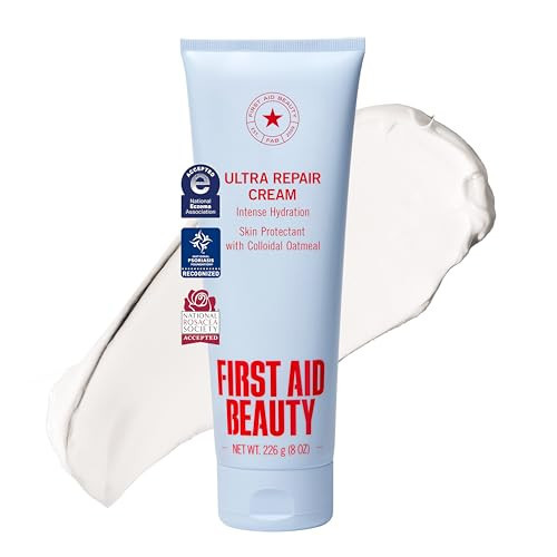 First Aid Beauty - Ultra Repair Cream - Intense Hydration Face & Body Moisturizer - Whipped Colloidal Oatmeal Clinically Proven to Strengthen Skin Barrier in 7 Days - Helps Relieve Eczema, 8 oz | Amazon (US)