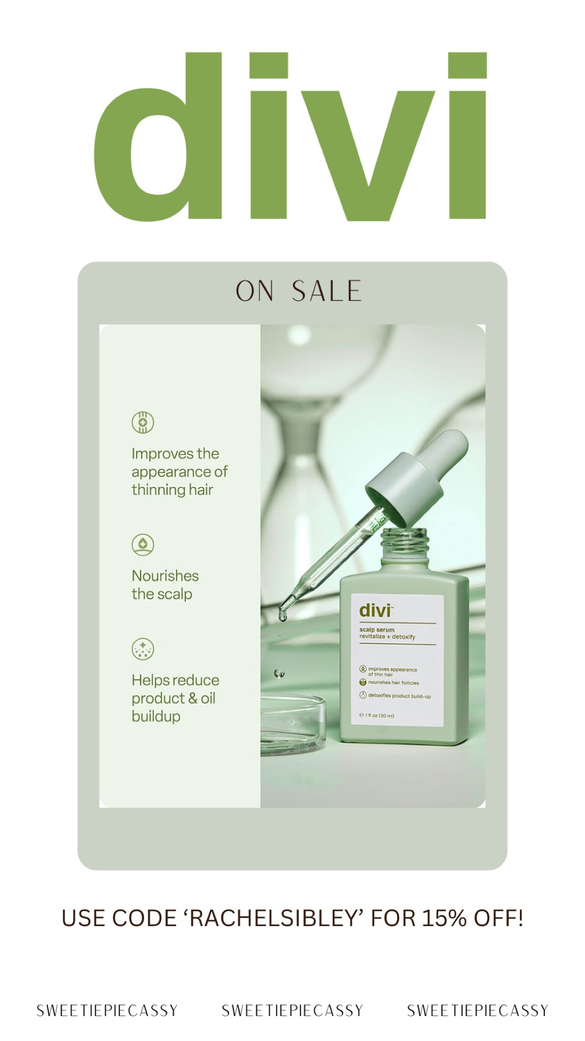 DIVI: Scalp & Hair Health 🌱 

I’ve managed to find a great discount on one of my favourite hair care serums and products in general- I just had to share it with you all! Their products are suited and bundled for all types of hair, find yours & use code ‘RACHELSIBLEY’ for 15% off your entire purchase!💫

#LTKbeauty #LTKsale #LTKstyletip
