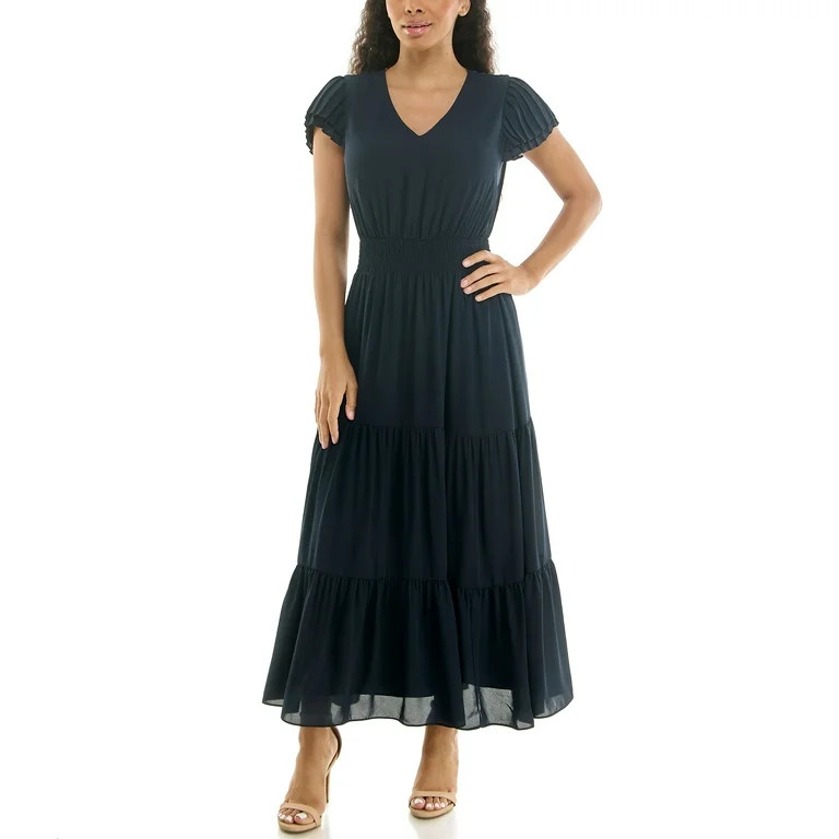 Nanette Lepore Women's Flutter Sleeve Midi Dress, Sizes XS-XXXL - Walmart.com | Walmart (US)