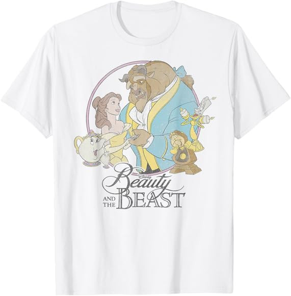 Disney Beauty And The Beast Classic Group Shot T-Shirt | Amazon (US)