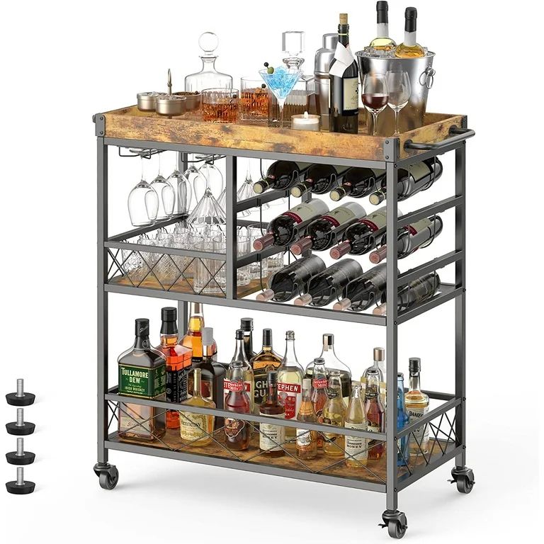 Bealife 3 Tier Mobile Home Kitchen Serving Cart with Large Storage | Walmart (US)