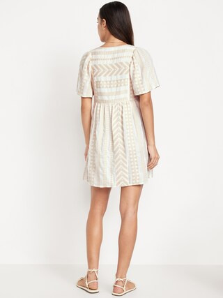 Jacquard Mini Swing Dress | Old Navy (US)