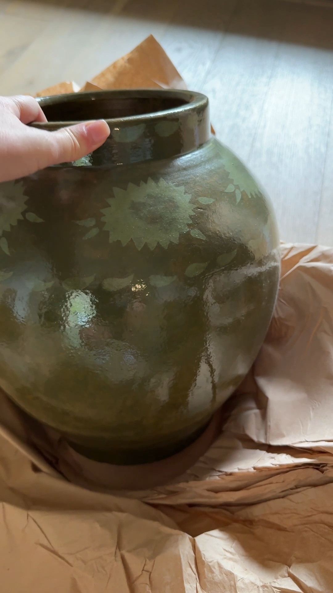 Green vase