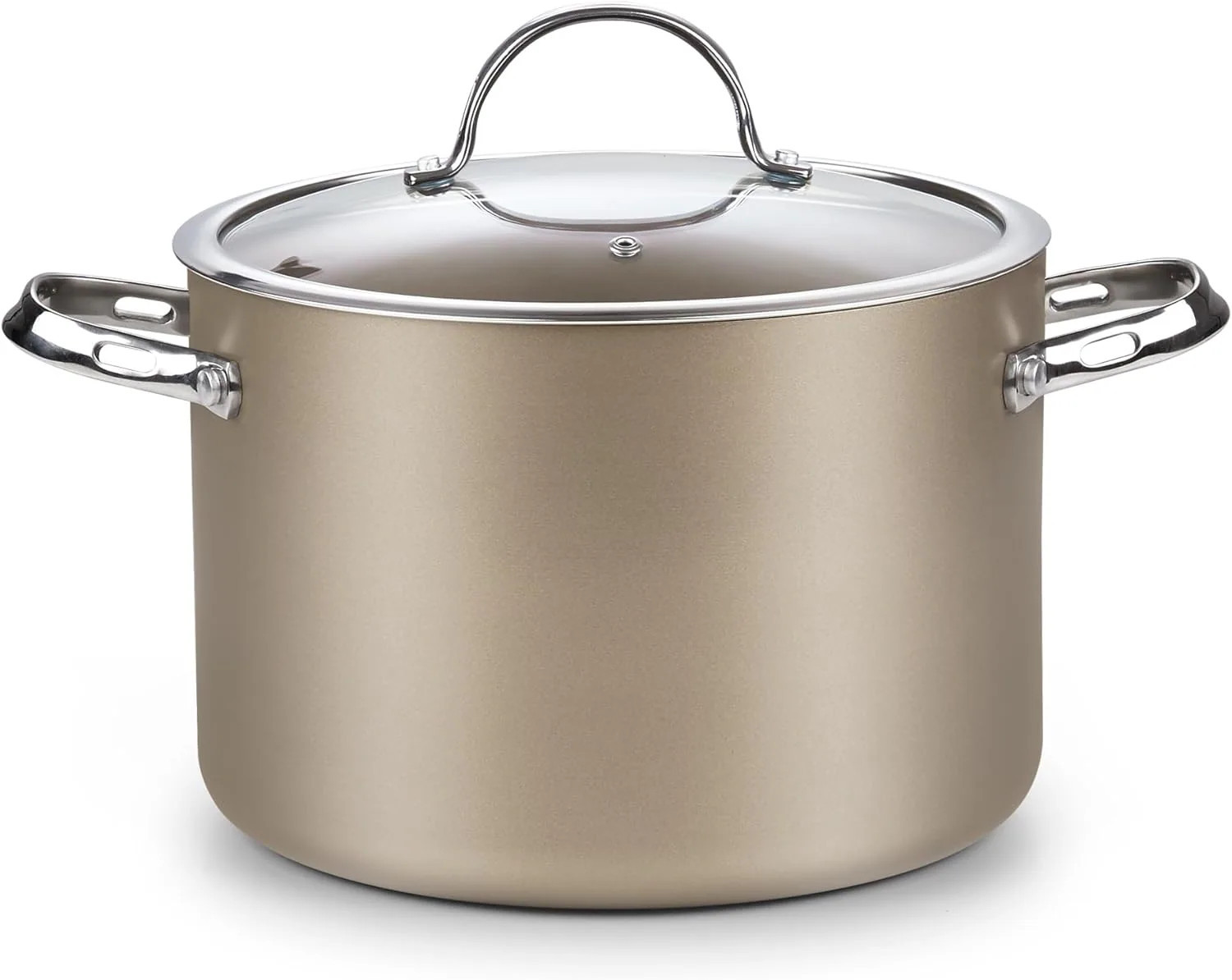 Cooks Standard 8-Quart Hard Anodized Ceramic Nonstick Stock Pot with Glass Lid - Induction Compatible Cooking Essential Stainless Steel one_size | Lowe's
