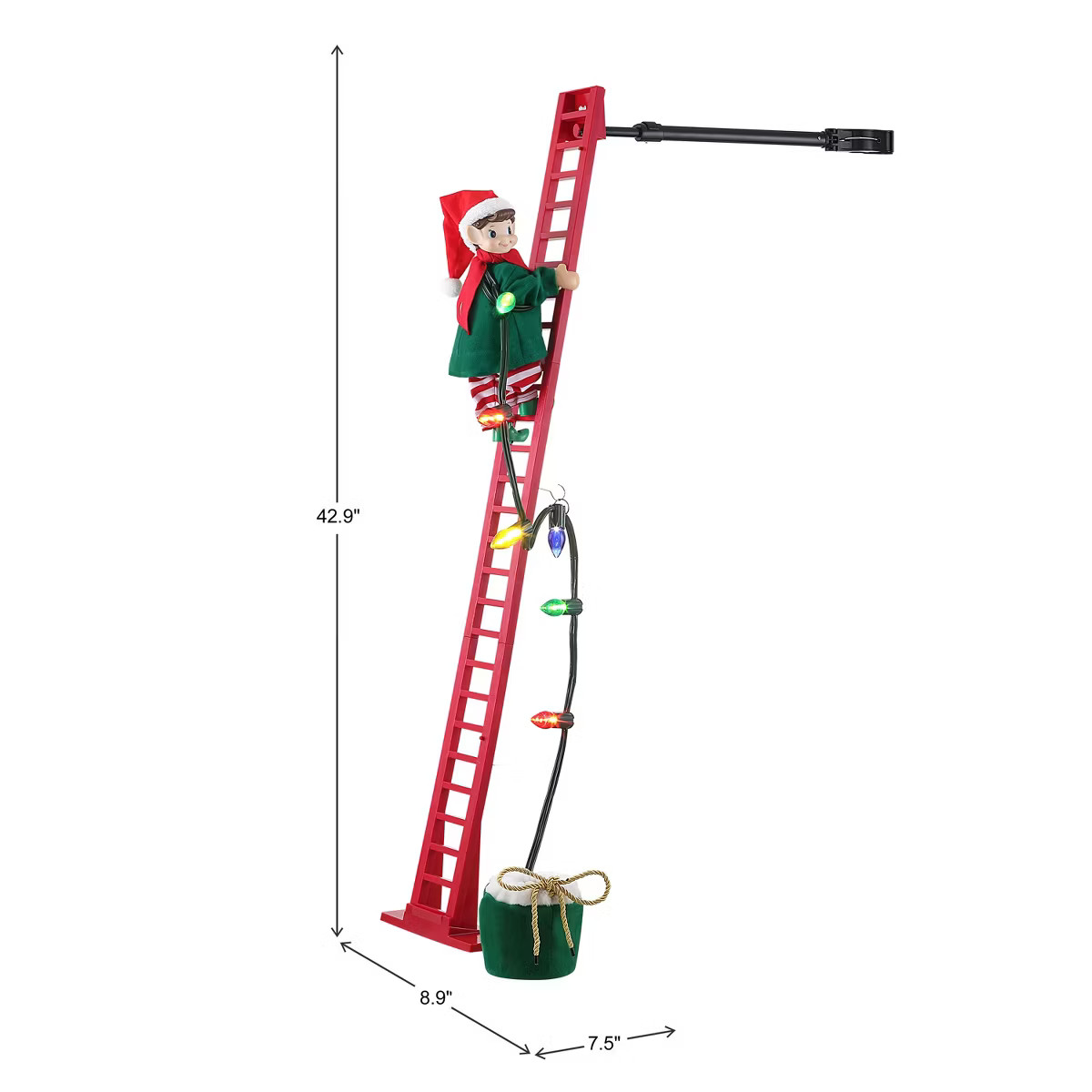 Mr. Christmas 43 in. Animated Ladder Climbing Elf | Target