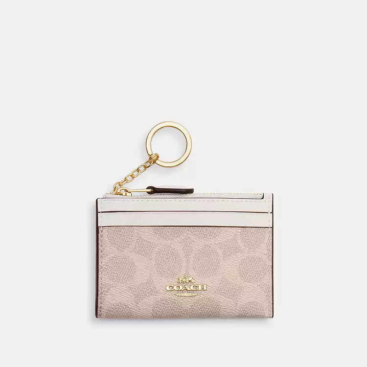 Mini Skinny Id Case In Signature Canvas | Wallets | Coach | Coach (US)