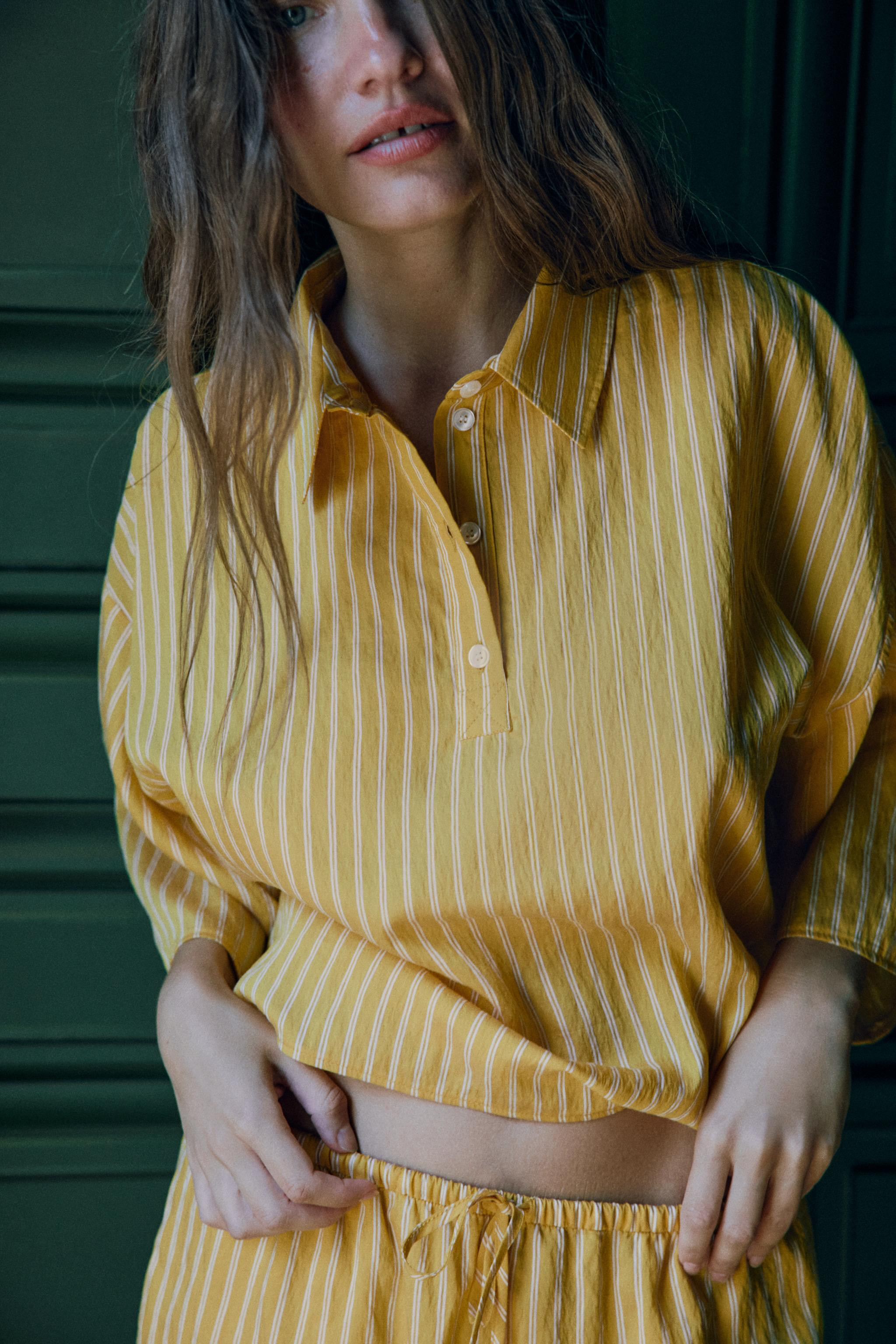 STRIPED PRINT SHORTS | Zara US