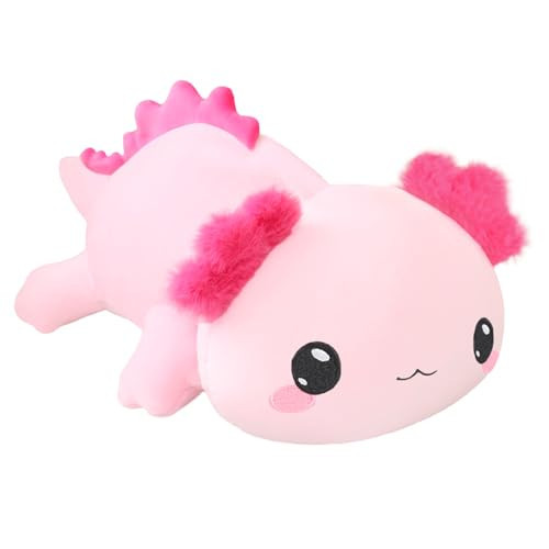 SQEQE Weighted Axolotl Plush, Weighted Axolotl Stuffed Animal, Cute Plushies Soft Pink Pillow Toy Gift for Kids Adults 9.8 Inch, 0.8 lbs | Amazon (US)