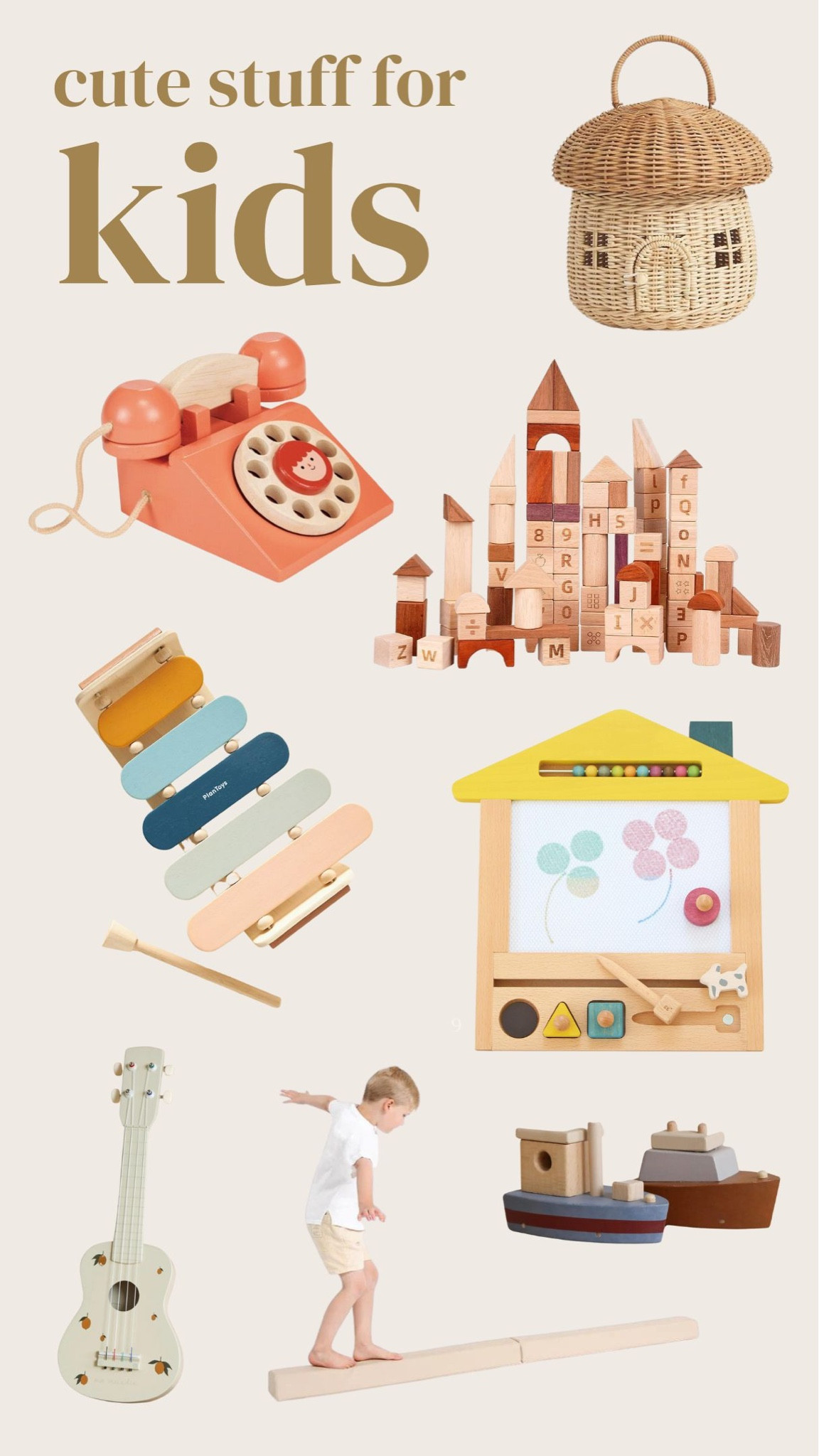 Cute wooden toys for kids - Montessori - kids musical instruments - xylophone - kids ukulele guitar - drawing board - wooden blocks - kids toys

#LTKfamily #LTKhome #LTKkids