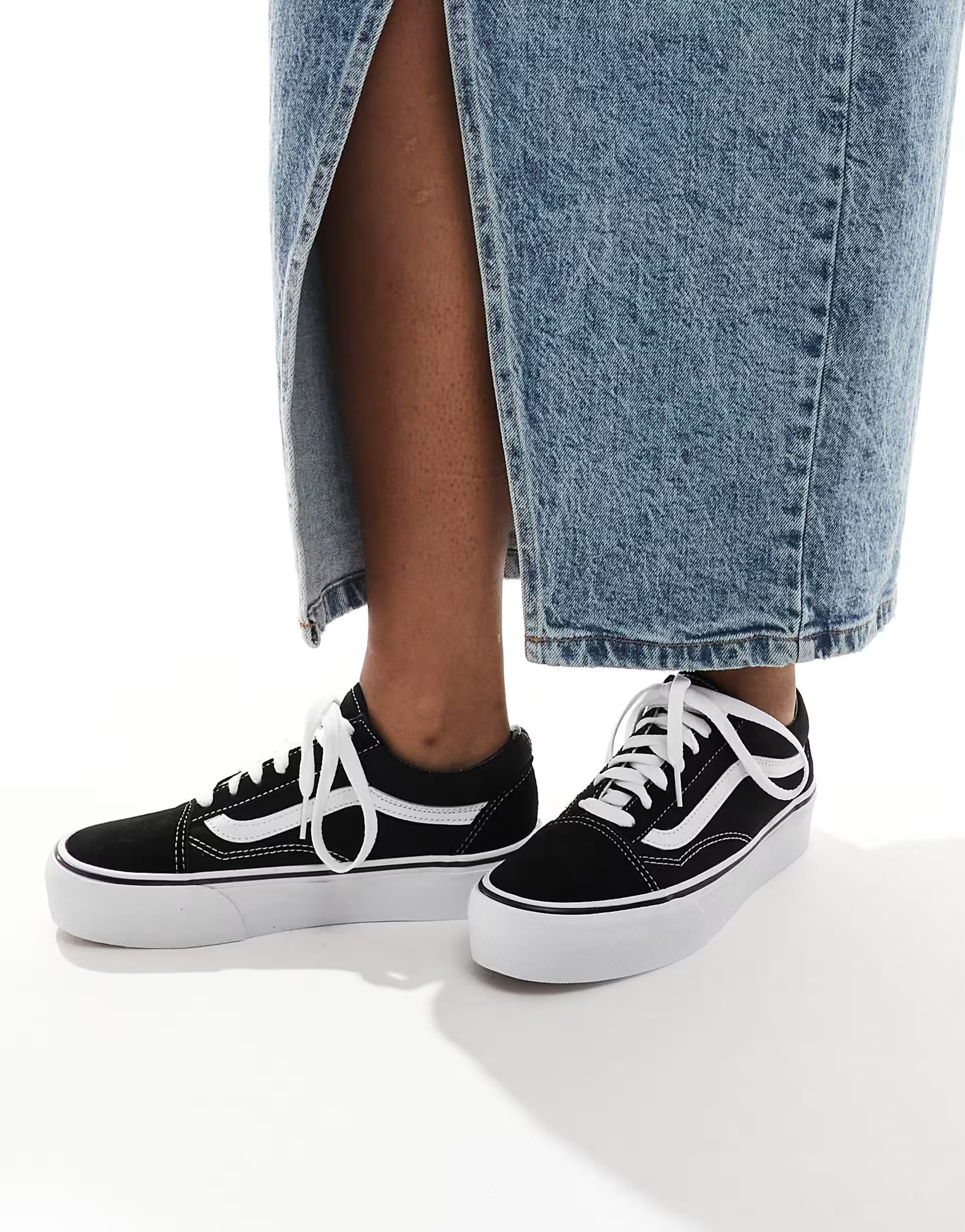 Vans Old Skool Platform trainers in black | ASOS (Global)