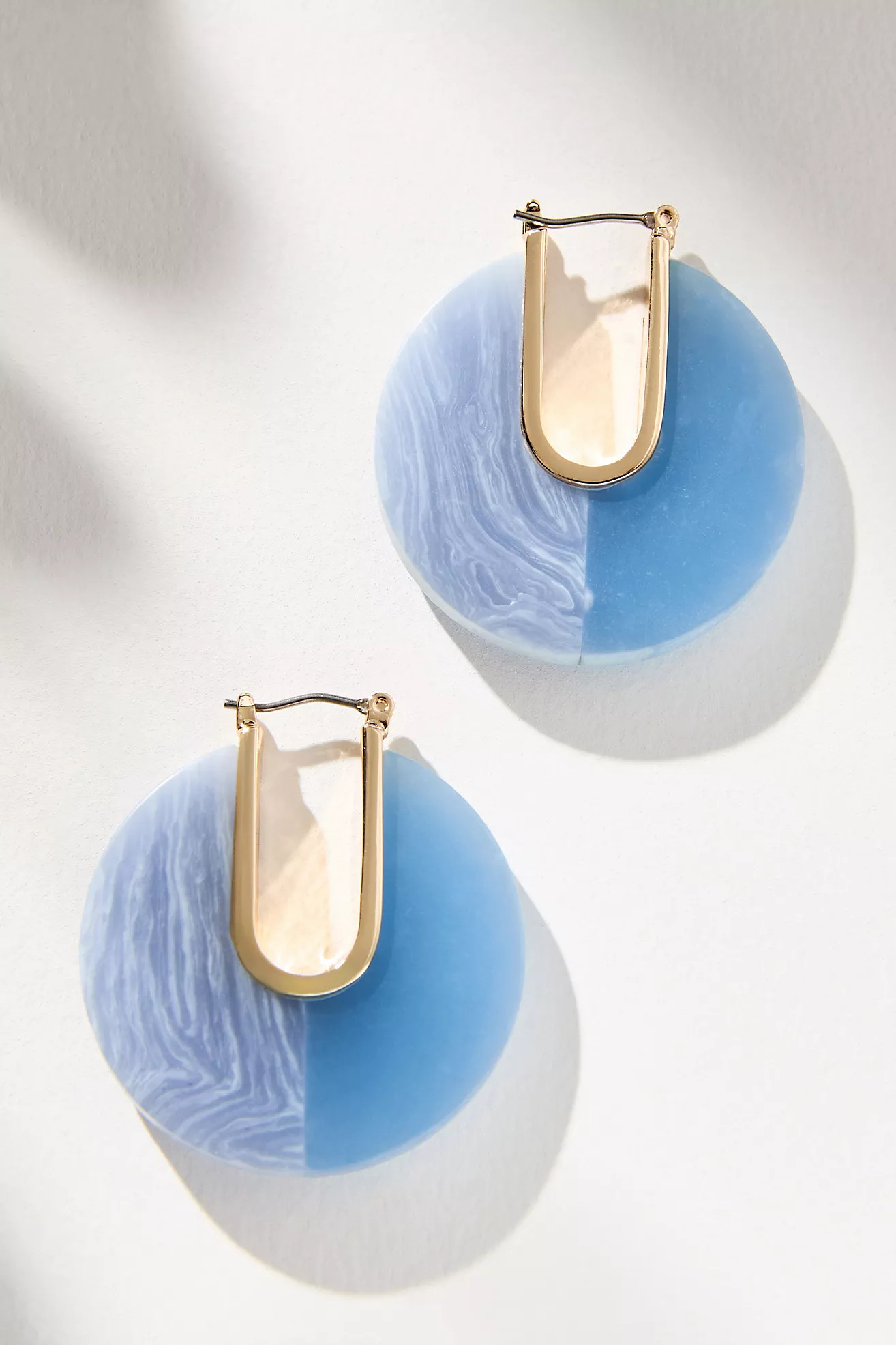 Half & Half Colored Hoop Earrings | Anthropologie (US)