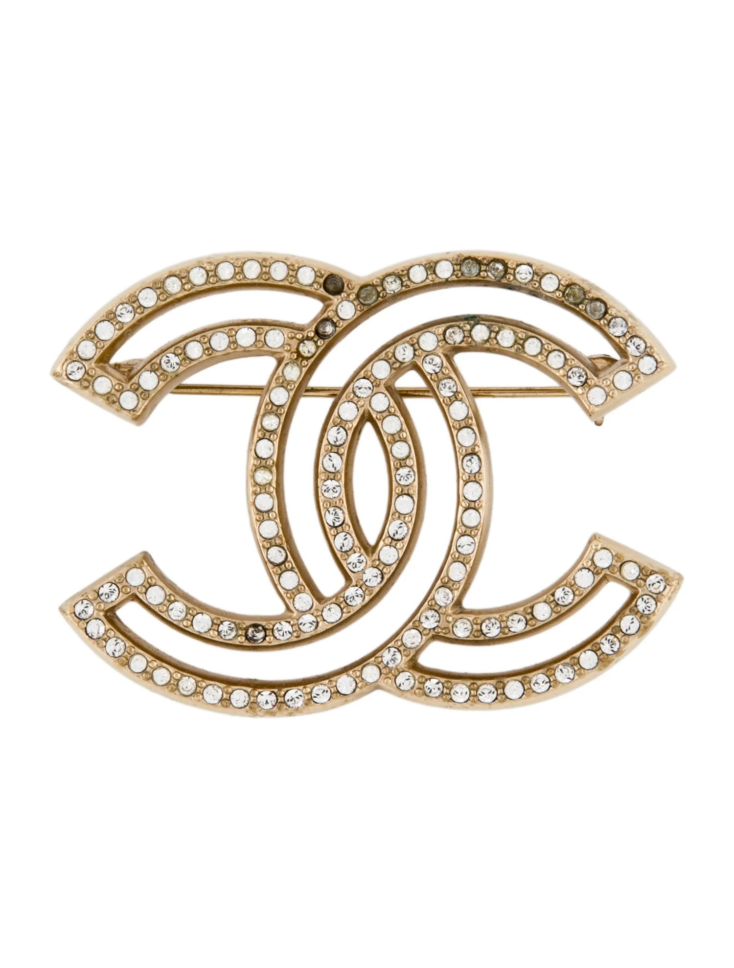 Chanel Strass CC Brooch - Pin, Brooches - CHA1350908 | The RealReal | The RealReal