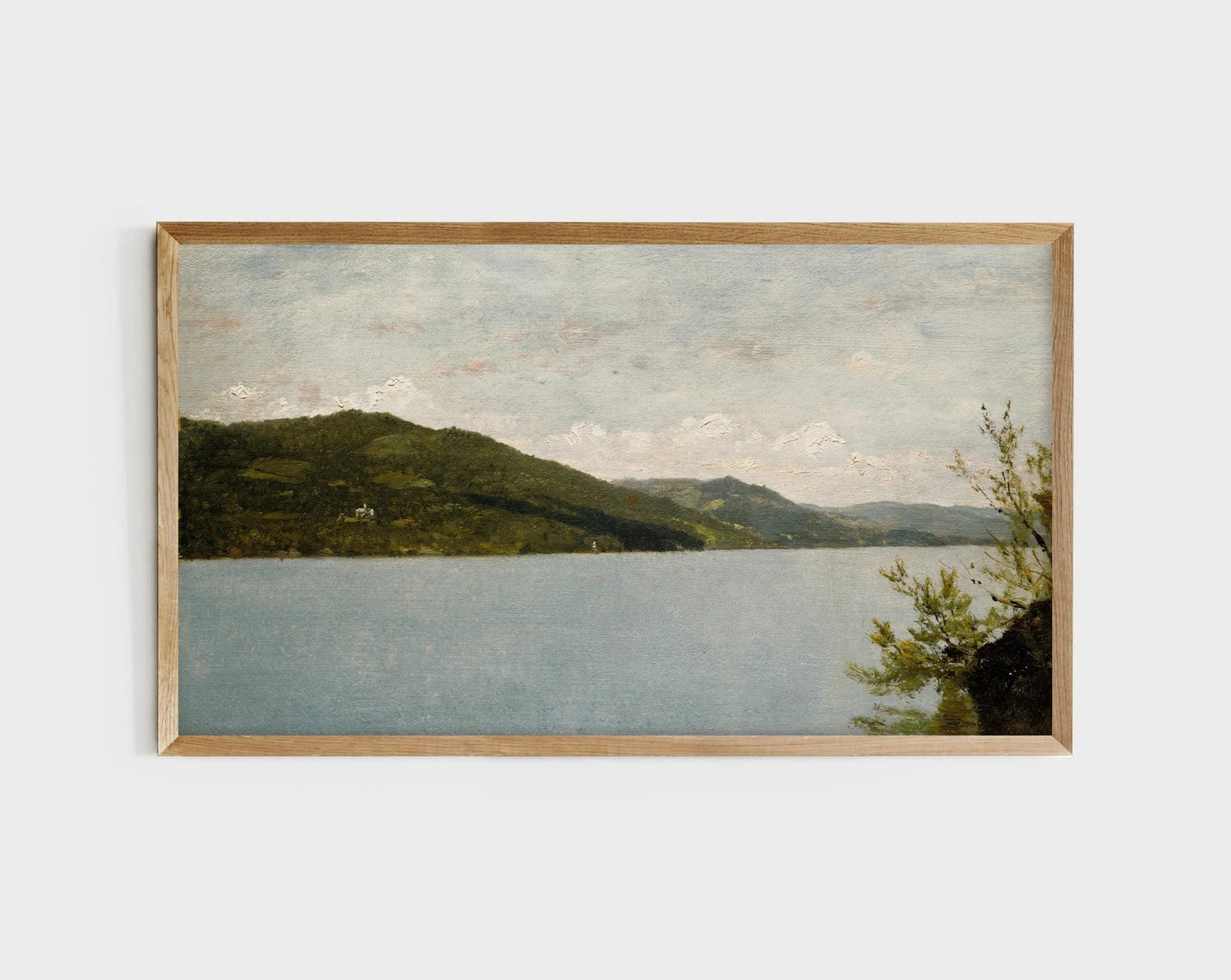Samsung Frame TV Art File Frame TV Image File Vintage Lake Painting Antique Lake Oil Painting Cot... | Etsy (US)
