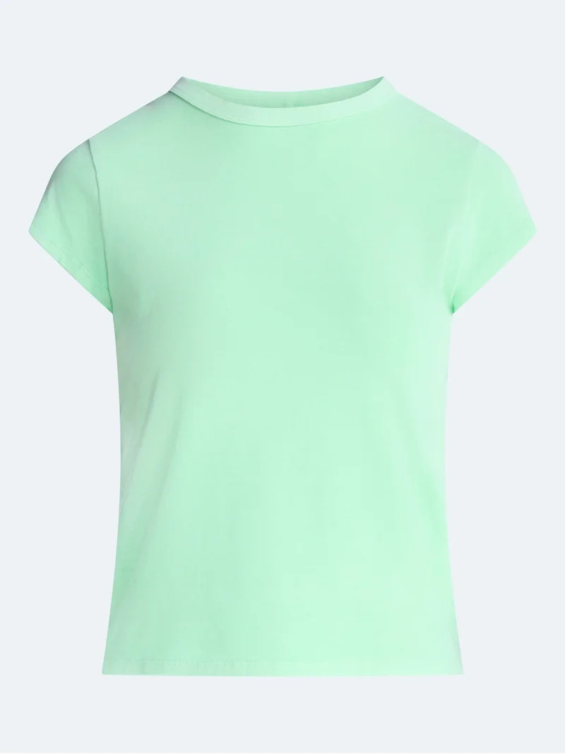 Free Assembly Women's and Women's Plus Cap Sleeve Tee, Sizes XS-4X | Walmart (US)