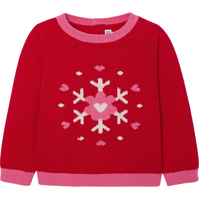 Jacadi Paris | Baby Girl Holiday Sweater, Red (Multicolor, Size 3Y) | Wool & Cashmere | Maisonette | Maisonette