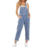 luvamia Women's Casual Stretch Adjustable Denim Bib Overalls Jeans Pants Jumpsuits | Amazon (US)
